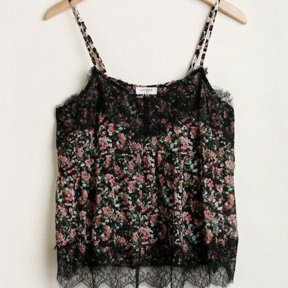Umgee Tops - Umgee Tank Top Floral Lace Cottagecore Peasant Cami